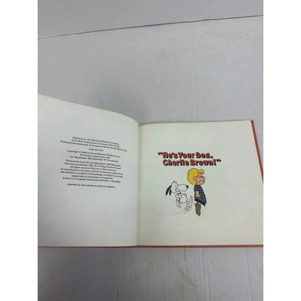 He's Your Dog Charlie Brown Charles M Schulz Snoopy Peanuts Vintage Book 1968